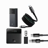 Baseus Blade 100W + Baseus Star-Lord 65W Power Banks + Baseus Display 2 & Tungsten Gold 100W Cables Set | Ultimate Plug-Free Laptop Charging Kit